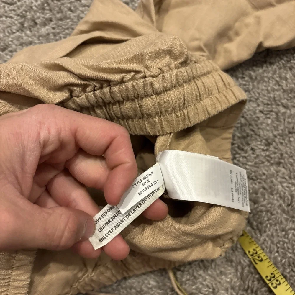 J.Crew Women MED NWT Pants Linen Pull On Coastal Grandma Beach Relaxed Lagenlook